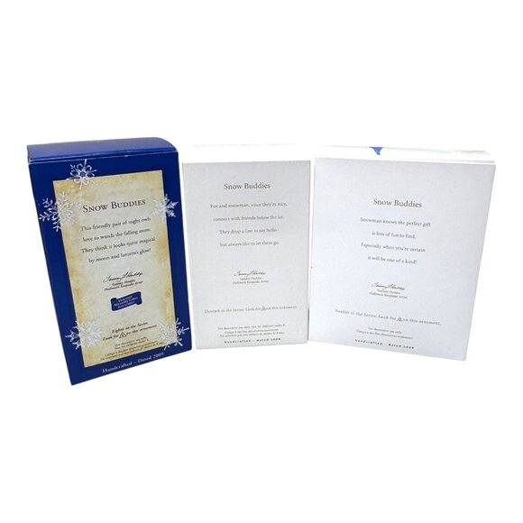 Hallmark Snow Buddies Collectors Series Keepsake Ornament 3 Lot Owl Wolf Seal - Picture 5 of 8